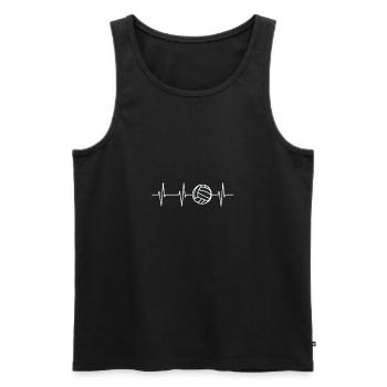 Volleyball love volleyball team - Men's Premium Organic Tank Top - black - Front - Michal (187cm)
