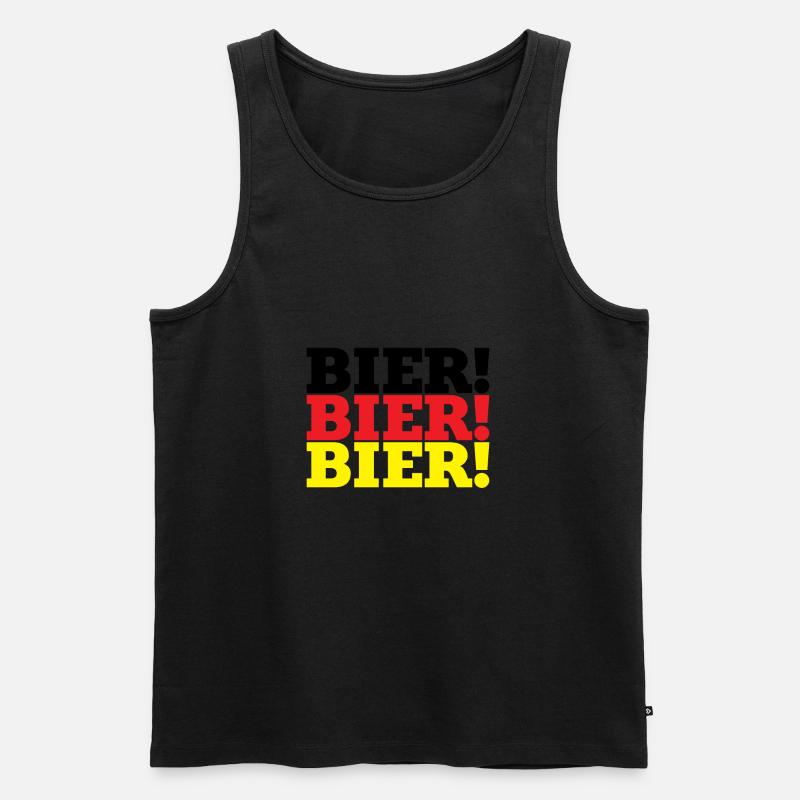 - Bier! Bier! Bier! - Männer Premium Bio Tank Top - Schwarz