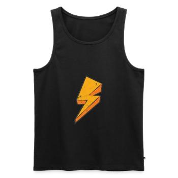 lightning - Men's Premium Organic Tank Top - black - Front - AI Model Male 178 light (178cm)