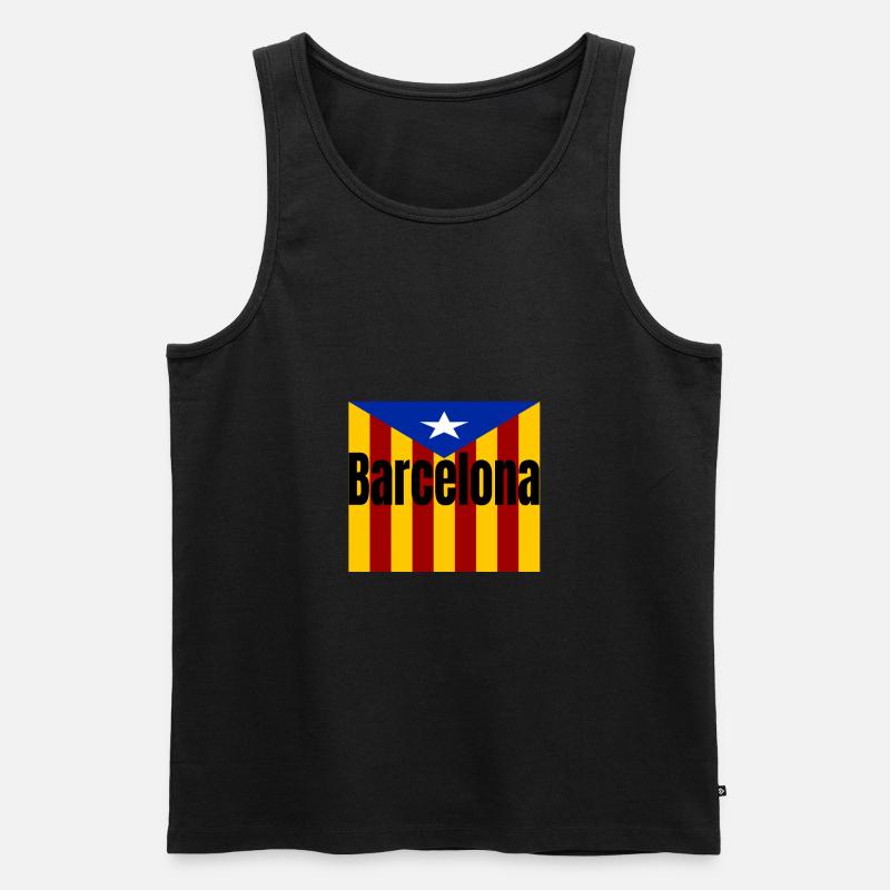 Barca Barcelona Catalan - Männer Premium Bio Tank Top - Schwarz