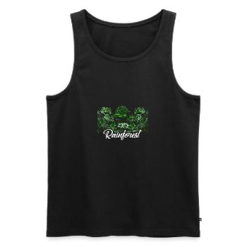 Regenwald Tropen Umweltschutz Natur Klimawandel - Männer Premium Bio Tank Top - Schwarz - Vorne - AI Model Male 178 light (178cm)