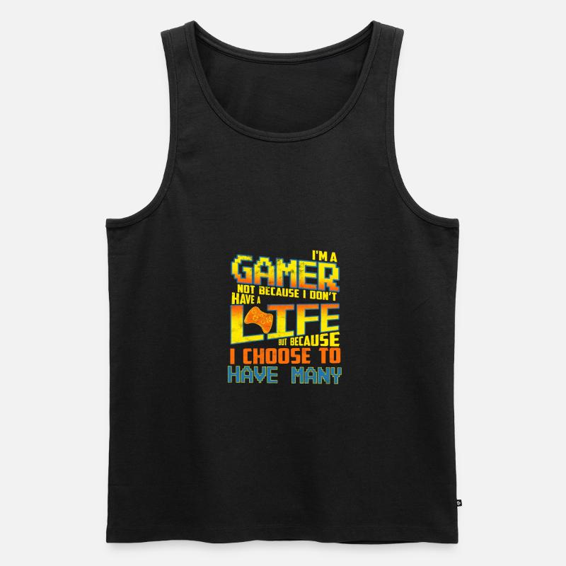 Ich bin ein Gamer - Männer Premium Bio Tank Top - Schwarz
