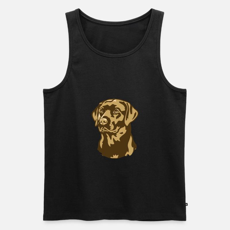 Evolution Of Golden Retrievers - Männer Premium Bio Tank Top - Schwarz