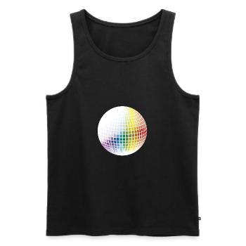 Rainbow Disco Ball - Men's Premium Organic Tank Top - black - Front - AI Model Male 178 light (178cm)