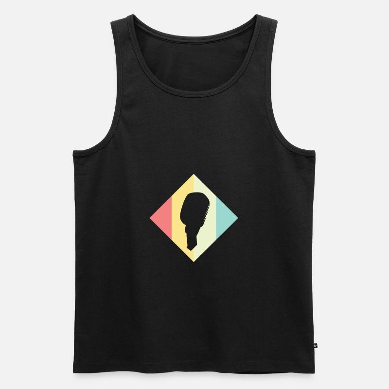Mikrofon - Männer Premium Bio Tank Top - Schwarz