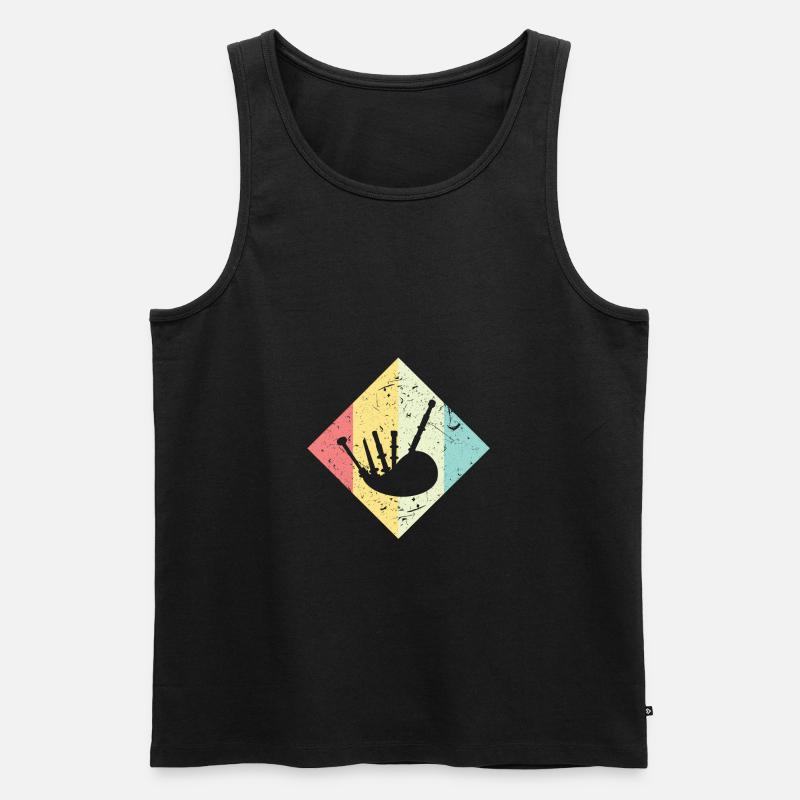 Dudelsack - Männer Premium Bio Tank Top - Schwarz