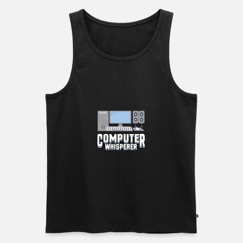 Computer Flüsterer Informatiker Student - Männer Premium Bio Tank Top - Schwarz