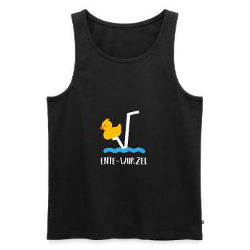 N-Te Ente wurzel mit Wasser - Männer Premium Bio Tank Top - Schwarz - Vorne - Michal (187cm)