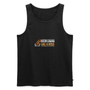 Programmateur Stackoverflow - Débardeur bio Premium Homme - noir - Devant - Michal (187cm)