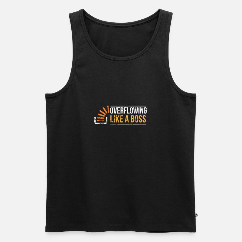 Stackoverflow Programmierer - Männer Premium Bio Tank Top - Schwarz