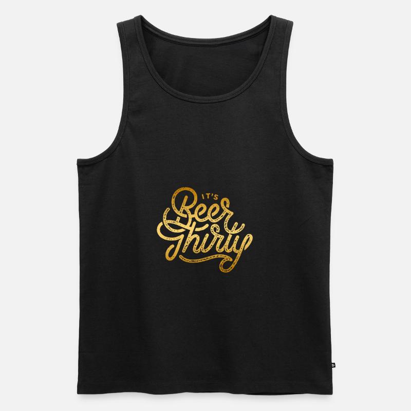 IT'S BEER THIRTY - Männer Premium Bio Tank Top - Schwarz