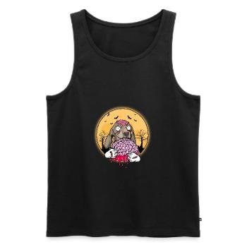 Dachshund Dachshund Halloween Zombie Dog Gift - Men's Premium Organic Tank Top - black - Front - Michal (187cm)