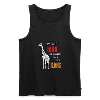 Giraffes saying - Men's Premium Organic Tank Top - black - Front - AI Model Male 178 light (178cm)