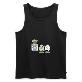Ghost costume washing machine dirty lacquering - Men's Premium Organic Tank Top - black - Front - Michal (187cm)