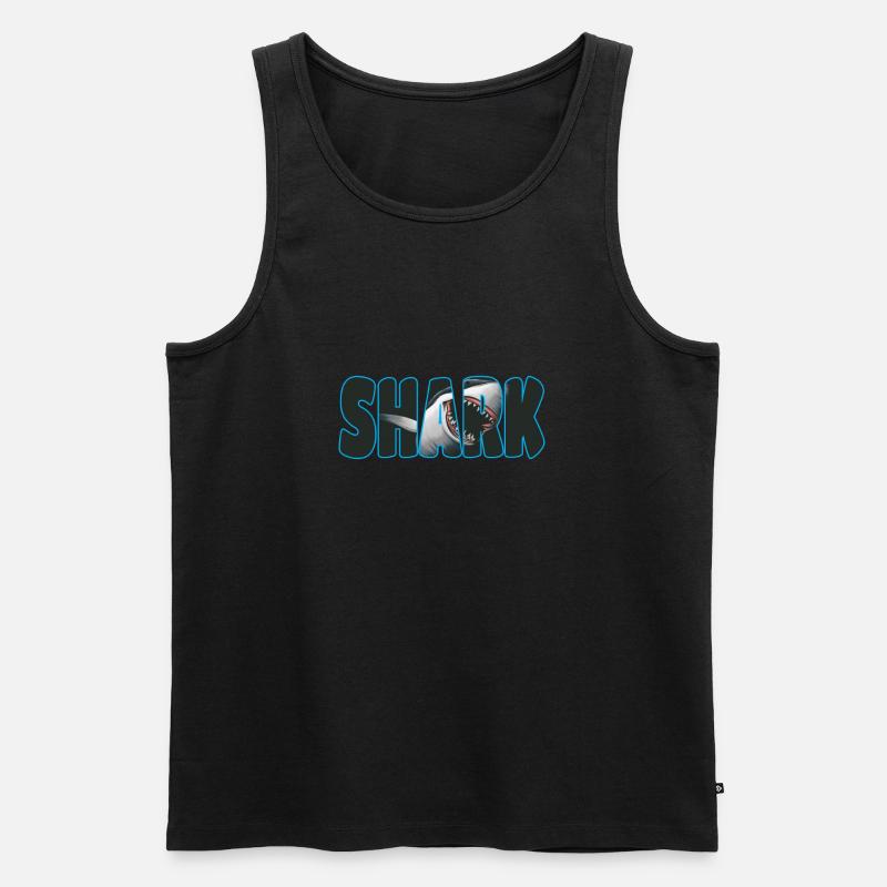 Hai - Männer Premium Bio Tank Top - Schwarz