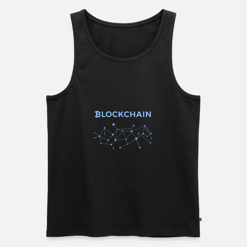 block Chain - Men's Premium Organic Tank Top - black