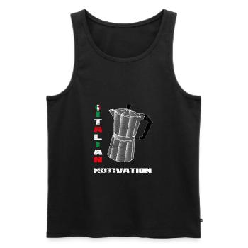 Italian motivation - Männer Premium Bio Tank Top - Schwarz - Vorne - AI Model Male 178 light (178cm)