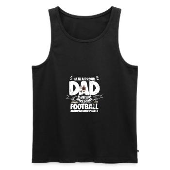 Football américain - Débardeur bio Premium Homme - noir - Devant - Michal (187cm)