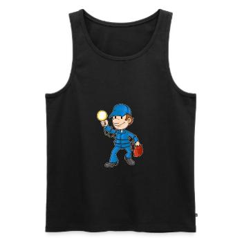 Elektriker Strom Geschenk Elektrizität Beruf Volt - Männer Premium Bio Tank Top - Schwarz - Vorne - AI Model Male 178 light (178cm)