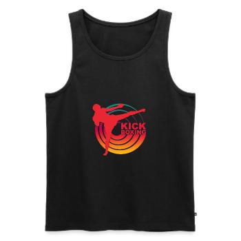 Kickboxing - Männer Premium Bio Tank Top - Schwarz - Vorne - Michal (187cm)
