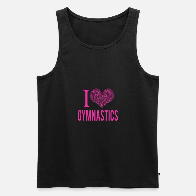 Lustiges ich-Herzgymnastikmädchen oder Turnerin-Muttergeschenk - Männer Premium Bio Tank Top - Schwarz