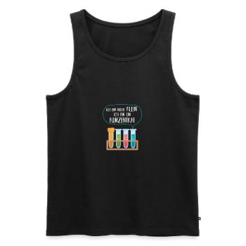 Ich bin nicht klein ich bin ein konzentrat - Männer Premium Bio Tank Top - Schwarz - Vorne - Michal (187cm)
