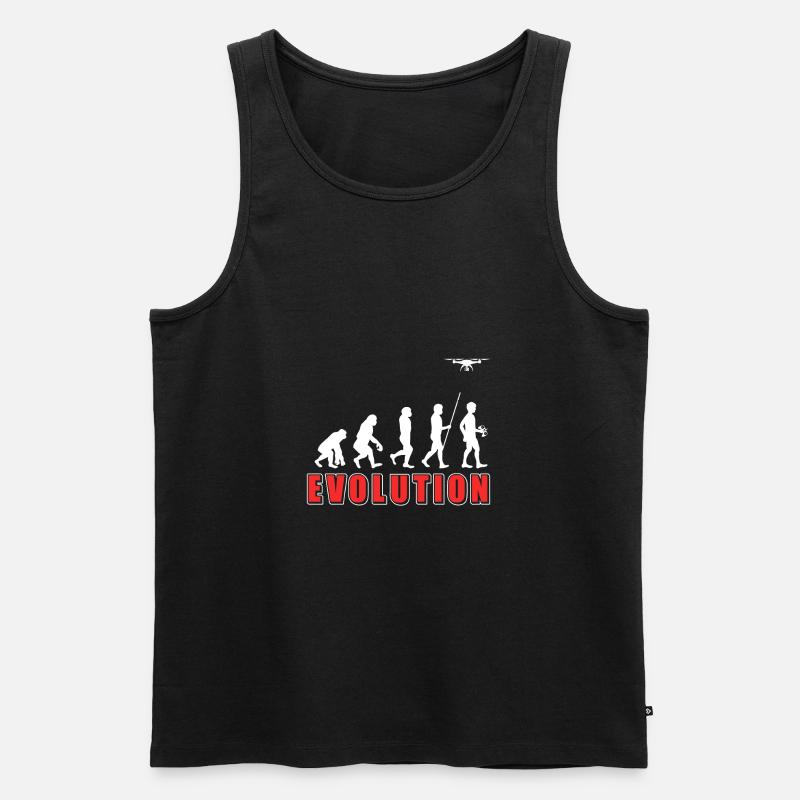 Drone Evolution - Männer Premium Bio Tank Top - Schwarz