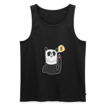 Kids T-Shirt Gift - Men's Premium Organic Tank Top - black - Front - Michal (187cm)