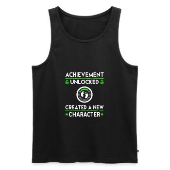 Erstellt einen neuen Charakter - Männer Premium Bio Tank Top - Schwarz - Vorne - AI Model Male 178 light (178cm)