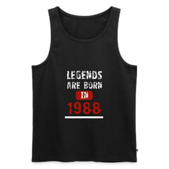 Legends Are Born In 1988 - Men's Premium Organic Tank Top - black - Front - AI Model Male 178 light (178cm)