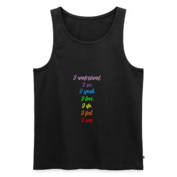 Chakra Meditation Balance T-Shirt I Spiritualität - Männer Premium Bio Tank Top - Schwarz - Vorne - AI Model Male 178 light (178cm)