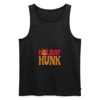 Geschenk Weihnachten Rudolph - Männer Premium Bio Tank Top - Schwarz - Vorne - AI Model Male 178 light (178cm)