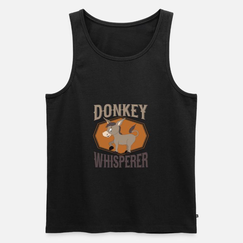Eselflüsterer - Männer Premium Bio Tank Top - Schwarz