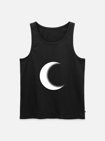 Halbmond Mond Sichel Mondsichel - Männer Premium Bio Tank Top - Schwarz