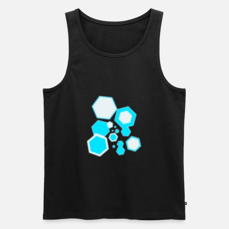 sechseck - Männer Premium Bio Tank Top - Schwarz