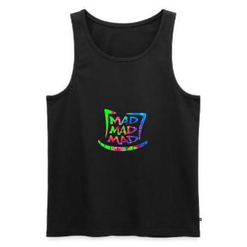 Keep Wonderland Mad Hat Hatter - Men's Premium Organic Tank Top - black - Front - AI Model Male 178 light (178cm)