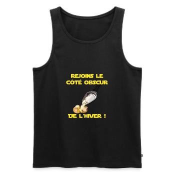 Logo Raclette - Männer Premium Bio Tank Top - Schwarz - Vorne - AI Model Male 178 light (178cm)