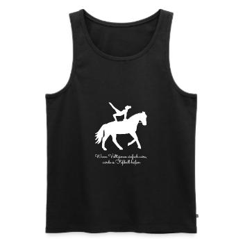 Si le saut était facile - Idée cadeau Volti - Débardeur bio Premium Homme - noir - Devant - Michal (187cm)
