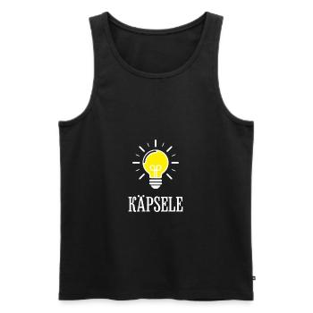 Käpsele Schwäbischer Spruch Shirt - Männer Premium Bio Tank Top - Schwarz - Vorne - Michal (187cm)