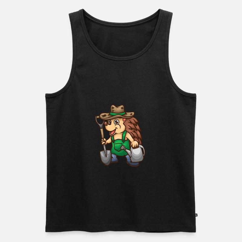 Gärtner - Igel Gärtner - Männer Premium Bio Tank Top - Schwarz