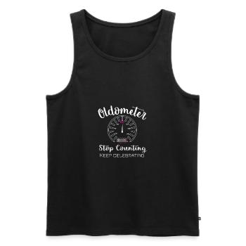 Top Funny Oldometer 80th Birthday Gift Design - Men's Premium Organic Tank Top - black - Front - Michal (187cm)