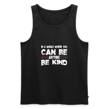 cool statement quote present humor - Débardeur bio Premium Homme - noir - Devant - AI Model Male 178 light (178cm)