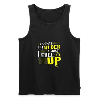 I don't get older - Men's Premium Organic Tank Top - black - Front - AI Model Male 178 light (178cm)
