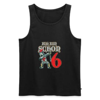 Ritter Geburtstag ich bin schon 6 Geburtstagsshirt - Männer Premium Bio Tank Top - Schwarz - Vorne - Michal (187cm)