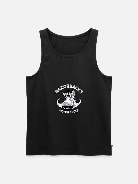 LOGOBLANCRAZORBACKS - Men's Premium Organic Tank Top - black