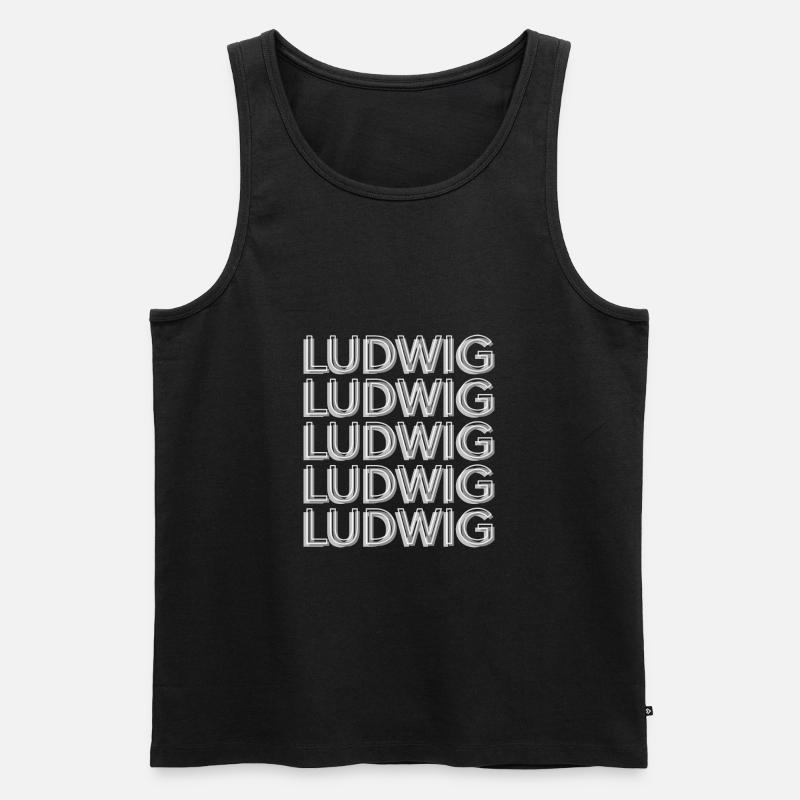 Ludwig - Männer Premium Bio Tank Top - Schwarz