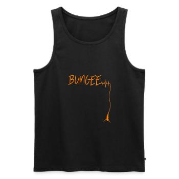 Bungee Jumping Heartbeat - Men's Premium Organic Tank Top - black - Front - AI Model Male 178 light (178cm)