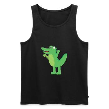 Crocodile - Débardeur bio Premium Homme - noir - Devant - Michal (187cm)
