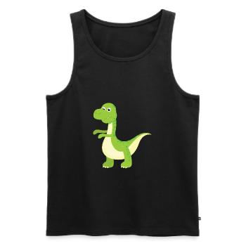 Dinosaures - Débardeur bio Premium Homme - noir - Devant - Michal (187cm)