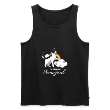Cat Unicorn Unicorn Rainbow Gift - Men's Premium Organic Tank Top - black - Front - Michal (187cm)